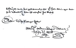 Handtekening van Johan de Witt (1625-72) door Unbekannt Unbekannt
